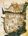 1422年克里斯托弗罗·布翁德尔蒙蒂所作地图，亦是现存最早的君士坦丁堡地图.jpg